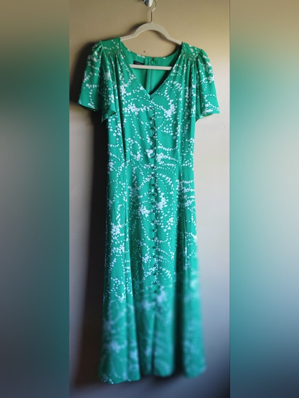 TALBOTS Midi Dress In Green Sz10